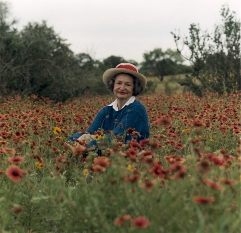 A photo of Lady Bird Johnson in her beloved Texas Hill Country