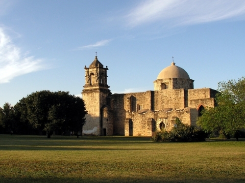 Sunrise onto Mission San Jose Church at the San Antonio Missions National Historical Park