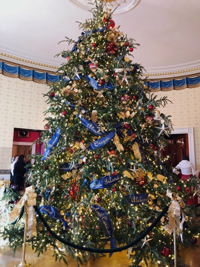 2018 White House Blue Room tree