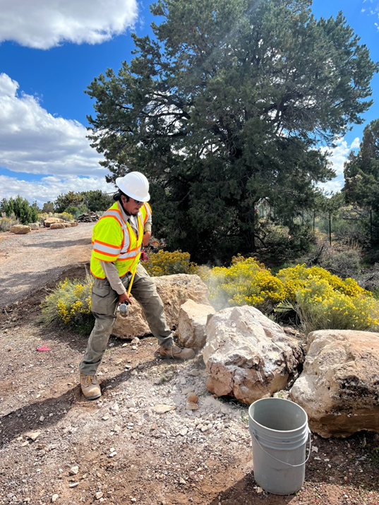 Work underway at Desert View in Grand Canyon National Park