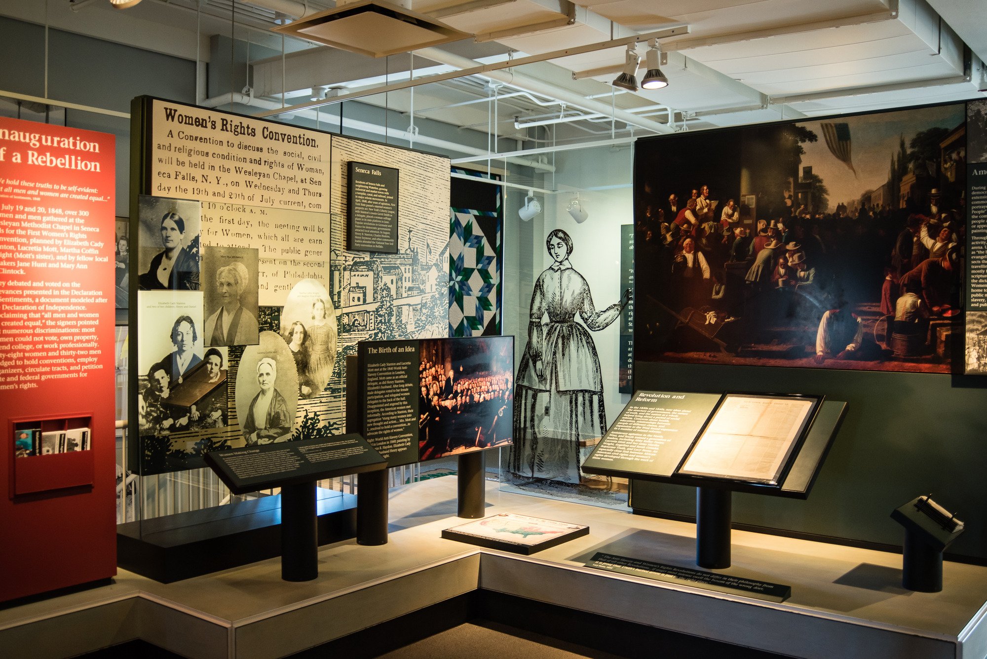Museum exhibits at Women's Rights National Historical Park